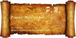 Papdi Mónika névjegykártya