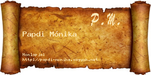 Papdi Mónika névjegykártya
