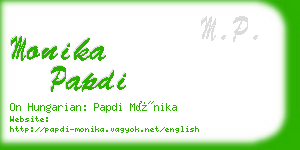 monika papdi business card